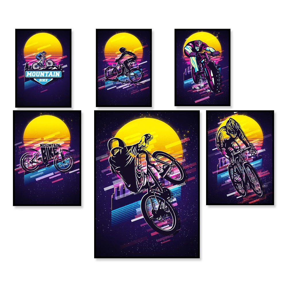 Retro Mountain Bike Poster/ Il - Mountain Biking York 评论和价格