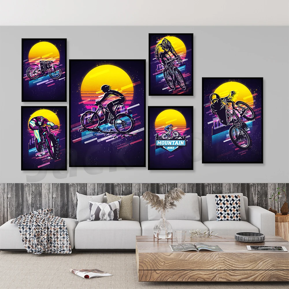 Retro Mountain Bike Poster/ Il - Mountain Biking York 评论和价格